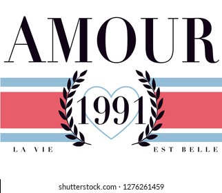 Amour graphic print