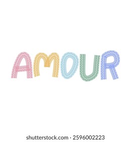 Amour lace colorful, Amour french is love, Graphic design print t-shirts fashion, illustration, vector, posters, cards, stickers, mug