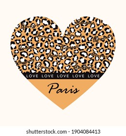 Amour love paris heart skin animal abstract,diseño gráfico imprimir camisetas de moda, vector,afiche,tarjeta