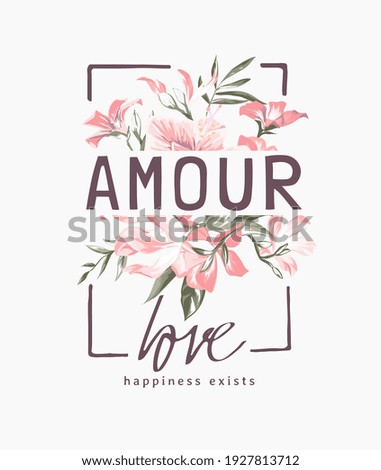 Similar – Image, Stock Photo The word Love on glittering soft pink fabric