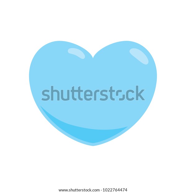 Amour Symbol Blue Heart Icon Simple Stock Vektorgrafik Lizenzfrei