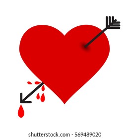 Amour Symbol with Heart and Arrow Icon