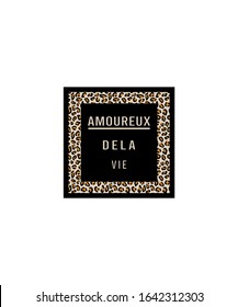 Amoureux Dela vie Textile Pattern Leopard Pattern Tshirt design