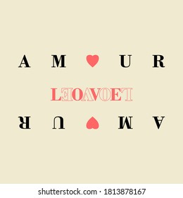 Amour,Graphic design fashion print t-shirts,poster,card 