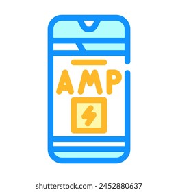 amp accelerated mobile pages seo color icon vector. amp accelerated mobile pages seo sign. isolated symbol illustration