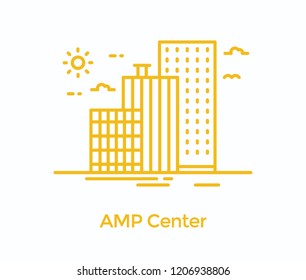 An amp center at sydney is a skyscraper landmark 