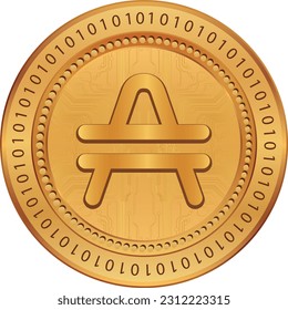 amp coin vector images. 3d illustration.