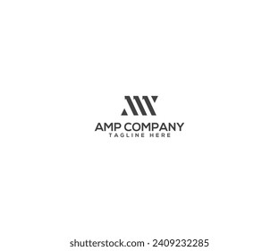 amp company logo design vector