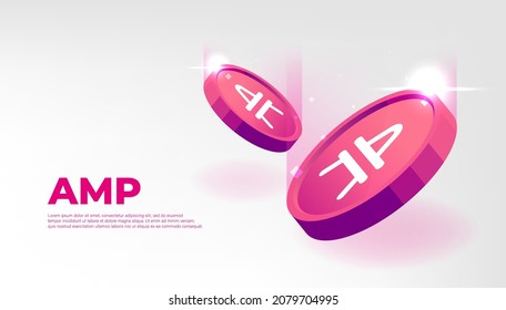 AMP crypto currency themed banner.