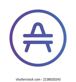 Amp Cryptocurrency token icon. AMP token symbol. Cryptocurrency vector icon. Flat Vector illustration - Vector