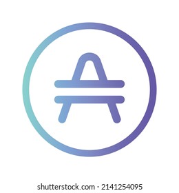 Amp Cryptocurrency token icon. AMP token symbol. Cryptocurrency vector icon. Flat Vector illustration - Vector