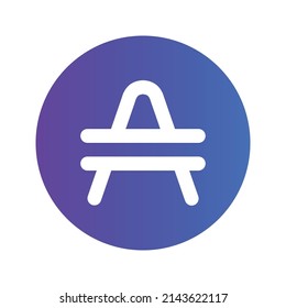 Amp Cryptocurrency token icon. AMP token symbol. Cryptocurrency vector icon. Flat Vector illustration - Vector
