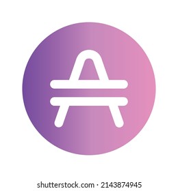 Amp Cryptocurrency token icon. AMP token symbol. Cryptocurrency vector icon. Flat Vector illustration - Vector