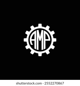 AMP With Gear Icon Logo Idea