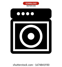 Icono de amplificador o logotipo símbolo de signo aislado ilustración vectorial - iconos vectoriales de estilo negro de alta calidad
