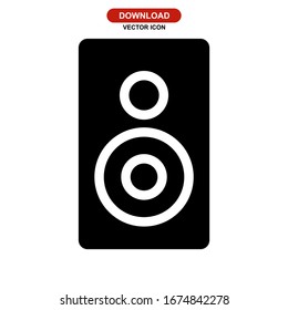 Icono de amplificador o logotipo símbolo de signo aislado ilustración vectorial - iconos vectoriales de estilo negro de alta calidad
