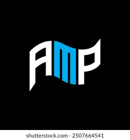 AMP logo design, AMP simple and modern logo. AMP luxurious alphabet design  
