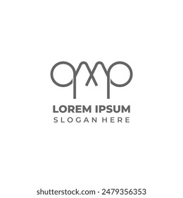 AMP logo simple monogram, letter A combined with letters M and P, lineart style