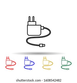 Amp power supply multi color style icon. Simple thin line, outline vector of computer parts icons for ui and ux, website or mobile application