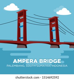 Ampera Bridge is a vertical-lift bridge in the city of Palembang, South Sumatra, Indonesia. svg