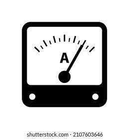 Icono del dispositivo del medidor de amperio. Ilustración simple del icono vectorial del dispositivo ampere meter.