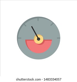 Ampere, Ampere Meter, Electrical, Energy  Flat Color Icon. Vector icon banner Template