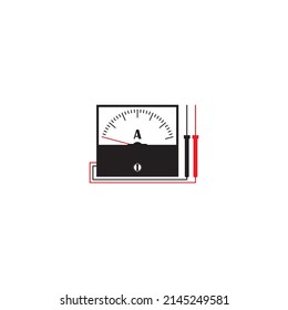 diseño de ilustraciones de iconos vectoriales de amperperímetro