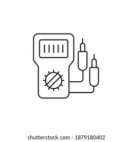 Ampere Meter Vektor Outline Icon Style Illustration. EPS10-Datei 