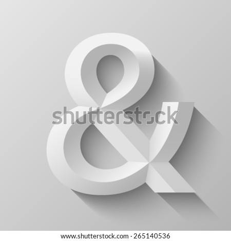 Ampersand with bevel