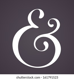 Ampersand for decoration. Vector illustration