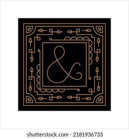 Ampersand Icon Monoline, , Alphabet Ampersand Symbol, And, Alphabet, Character, Letter Vector Art Illustration