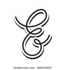 ampersand lettering on white background vector illustration design