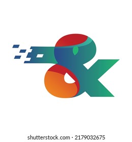 Ampersand logo design vector template illustration with technology