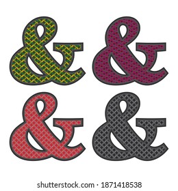 Ilustración de Ampersand Mark Vector. Marcos De Ampersand Con Patrón Sin Margen Aislado En Fondo Blanco. Y Firmar