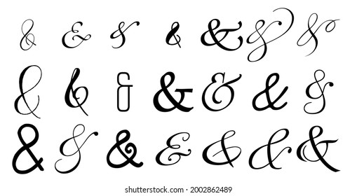 
Ampersand sign icon. Vector illustration