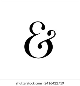 Ampersand sign logo for beauty business logo