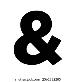 Ampersand, and sign symbol vector icon