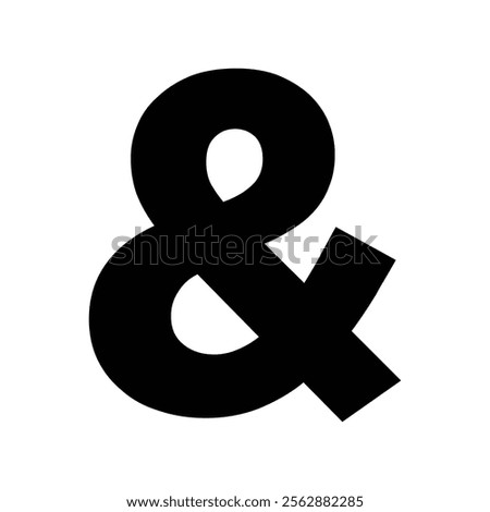 Ampersand, and sign symbol vector icon