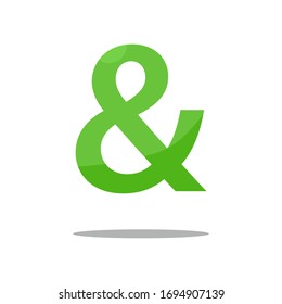 Ampersand sign symbol. Vector illustration