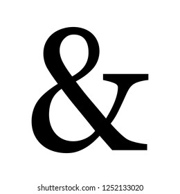 Ampersand symbol isolated on white