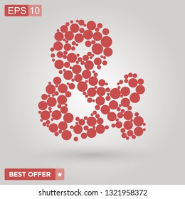 Ampersand Symbol logo. Dots Vector Illustration