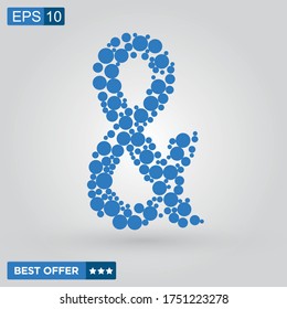 Ampersand Symbol logo. Dots Vector Illustration