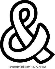 Ampersand vector icon