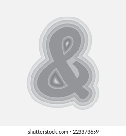 Ampersand vector icon in modern style.