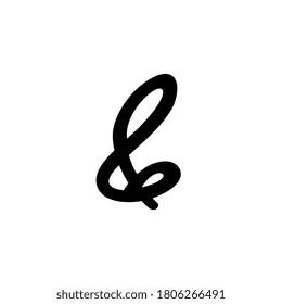 Ampersand vector illustration, symbol for and, isolated on white background