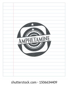 Amphetamine drawn in pencil. Vector Illustration. Detailed.