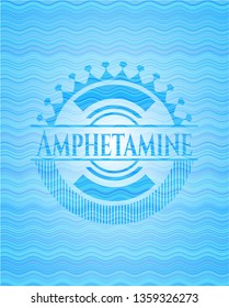 Amphetamine water wave concept style emblem.