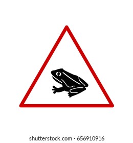 Amphibian crossing (Amphibienwanderung) sign in Germany.