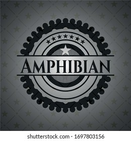 Amphibian dark emblem. Retro. Vector Illustration. Detailed.