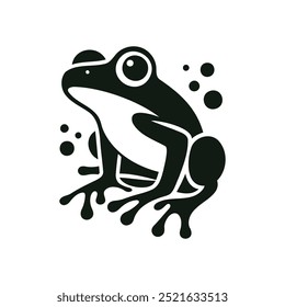 Amphibienfrosch Silhouette Vektorgrafik Ideal für Tierwelt und Tiergrafiken